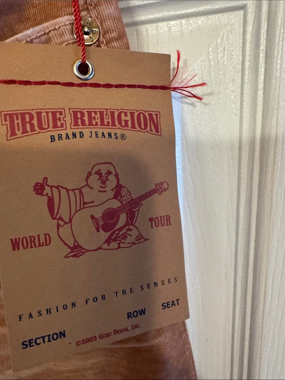 True Religion Men's Corduroy Pants in Rust